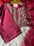Designer Embroidered kurta pant with dupatta  women's fashion mart