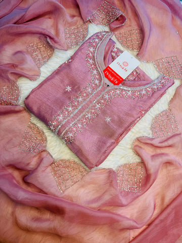 Desinger neck embroidered kurta set with dupatta  women's fashion mart