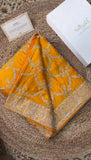 Superhit Satin Silk Yellow Color Saree