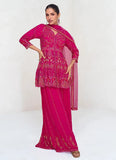 Passionate Rani Pink Embroidered Designer Sharara  Suit - women's fashion mart