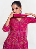 Passionate Rani Pink Embroidered Designer Sharara  Suit - women's fashion mart