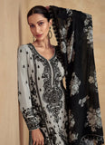Dignified Deep Grey Thread Embroidered Traditional Palazzo Suit - women's fashion mart