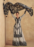 Heavenly Off-White Thread Embroidered Traditional Palazzo Suit - women's fashion mart