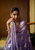 Magical And Unforgettable Satin Silk Hand Worked Saree - women's fashion mart