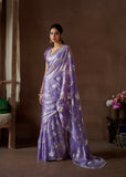 Magical And Unforgettable Satin Silk Hand Worked Saree - women's fashion mart