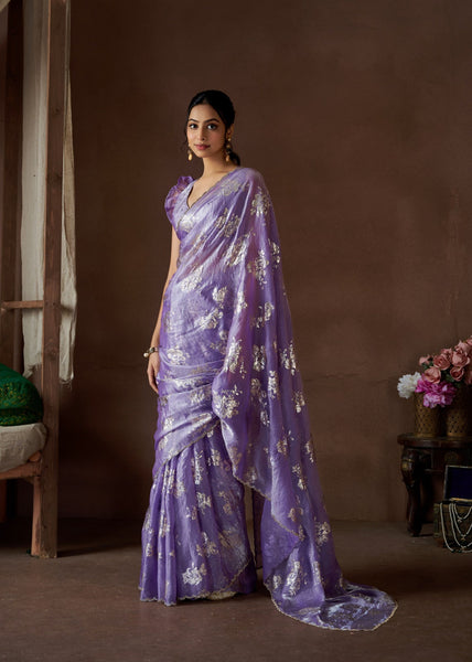 Magical And Unforgettable Satin Silk Hand Worked Saree - women's fashion mart