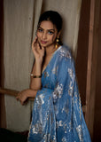 Magical And Unforgettable Satin Silk Hand Worked Saree - women's fashion mart