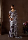 Magical And Unforgettable Satin Silk Hand Worked Saree - women's fashion mart