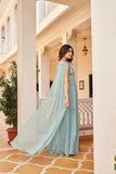 Georgette Embroidered Buti Gown Dress - women's fashion mart