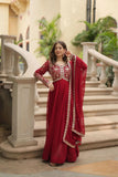 Amazing Festive Wear Faux Georgette Sequins Worked Gown - women's fashion mart