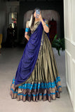 Elegant Traditional Zari Border Lehengas with Contrasting Dupattas Perfect for Festive & Wedding Occasions - women's fashion mart