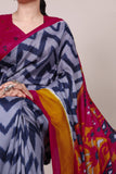 Zigzag Tasar Silk Saree