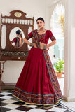Gamthi Print Embossed Designer Beautiful Lehenga Choli