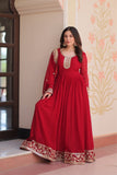 Stunning Designer Georgette Sequins Embroidered Beautiful Gown