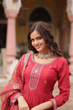 Stunning Sequins Embroidered Work Wedding Anarkali Set - women's fashion mart