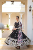 Beautiful Stylish designer Gown With Dupatta Set -WOMEN FASHION Sky Blue / M women's fashion mart