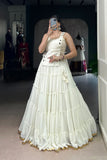 14 Meter Full Gher Navratri Showstopper Lehenga Choli With Mirror Koti