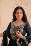 Embroidered Zari Sequins Work Festival Special Gown With Dupatta