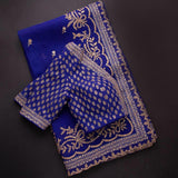 Faux Georgette Aari work saree -Georgette Saree Default Title women's fashion mart