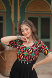 Kutchi Gamthi Work Gown For Navratri - women's fashion mart