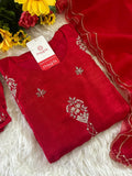 Designer Embroidered kurta set with dupatta  women's fashion mart