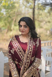 Stunning Premium Dark Maroon Anarkali Set - women's fashion mart