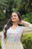 Gamthi Work Exclusive Navratri Cotton Gown - women's fashion mart