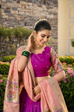 Jacquard Silk Paithani Designer Lehenga Choli