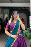 Beautiful Narayan Pet Cotton Zari Weaving Work Lehenga Choli