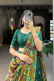 Kalamkari Print With Foil Work Lehenga Choli