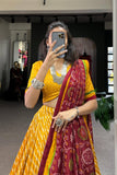 Gorgeous Patola Leheriyu Print Lehenga Choli  women's fashion mart