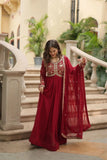 Amazing Festive Wear Faux Georgette Sequins Worked Gown - women's fashion mart