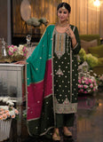 Marvelous Mehndi Green Embroidery Salwar Kameez Suit - women's fashion mart