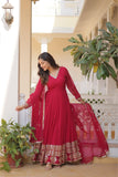 TRADITIONAL elegance Attractive Embroidered Sequins WORK WOMEN GOWN  women's fashion mart