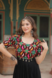 Kutchi Gamthi Work Gown For Navratri - women's fashion mart