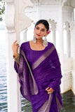 Chinon Saree With Zari Weaving Explore Acriine Ethnic Collection