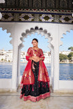 Jacquard Silk Designer Weaving Zari Work Paithani Lehenga Set