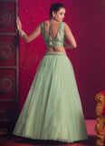 Light Pista Green Designer Classic Lehenga Choli - women's fashion mart