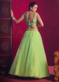 Dark  Pista Green Designer Classic Lehenga Choli - women's fashion mart