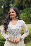 Gamthi Work Exclusive Navratri Cotton Gown - women's fashion mart