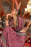 Stunning Berry Pink Kanjivaram and Patola Printed Silk Saree - women's fashion mart