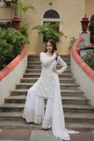 Georgette Sequins Thread Embroidered Work Women Suit Set - women's fashion mart