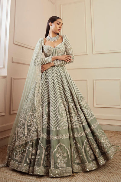 Pista Green Embroidery Sequence Work Bridal Choli For Woman - women's fashion mart