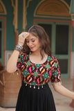 Kutchi Gamthi Work Gown For Navratri - women's fashion mart
