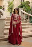 Amazing Festive Wear Faux Georgette Sequins Worked Gown - women's fashion mart