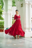 Stunning Beads Embroidery Work Beautiful Gown