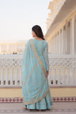 New Sequins Embroidery Work Anarkali Suit Set - women's fashion mart