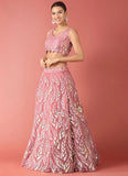 Fabulous Embroidered Classic Pink Lehenga Choli - women's fashion mart