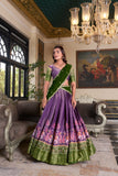 Kanchipuram Silk Lehenga Set With Zari Weaving & Georgette Dupatta