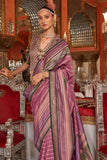Stunning Berry Pink Kanjivaram and Patola Printed Silk Saree - women's fashion mart